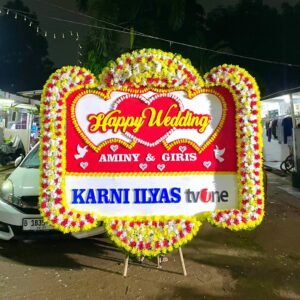 PAPAN BUNGA UCAPAN HAPPY WEDDING JABODETABEK 02