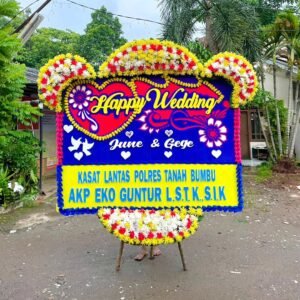 PAPAN BUNGA UCAPAN HAPPY WEDDING JABODETABEK 01