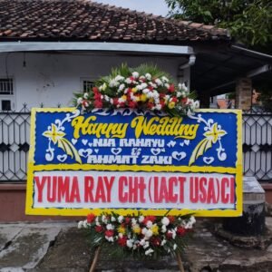 PAPAN BUNGA UCAPAN HAPPY WEDDING 02
