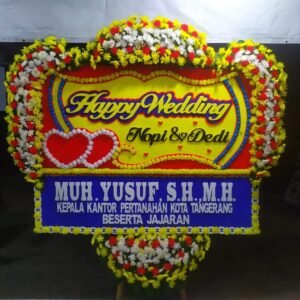 PAPAN BUNGA UCAPAN HAPPY WEDDING JABODETABEK 03